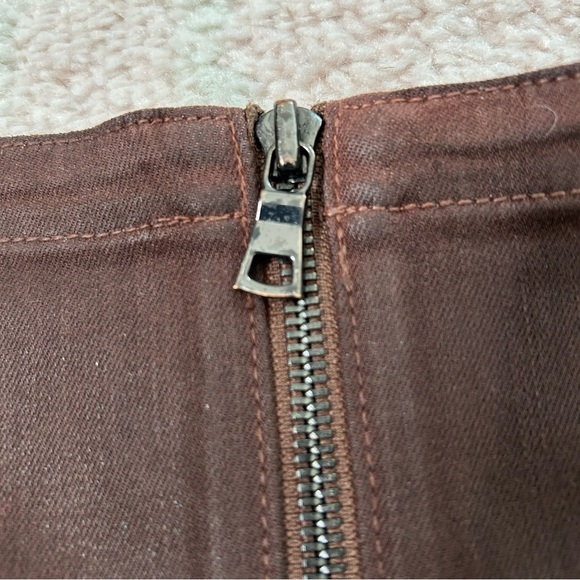 Peruvian Connection Brown Denim Pencil Skirt Knee-Length SZ 8 Fall Cotton Blend - Picture 12 of 13